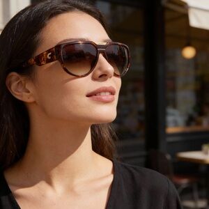 CARRERA FLAGLAB 13 086HA HAVANA GOLD TRIM WRAP SUNGLASSES